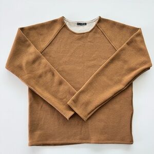 Zara Brown Raglan Sleeve Hoodie